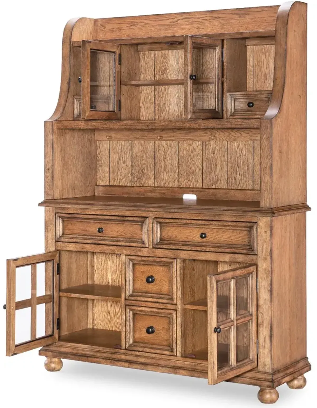 Country Living Oak Dining Server and Hutch