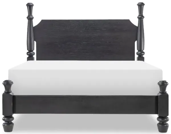 Country Living Black King Post Bed
