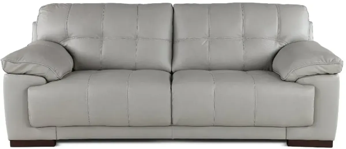 Baron Gray Leather Sofa