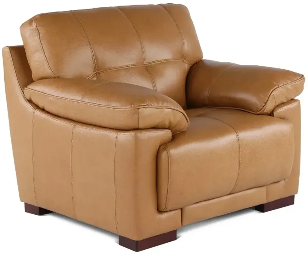 Baron Toffee Brown Leather Chair