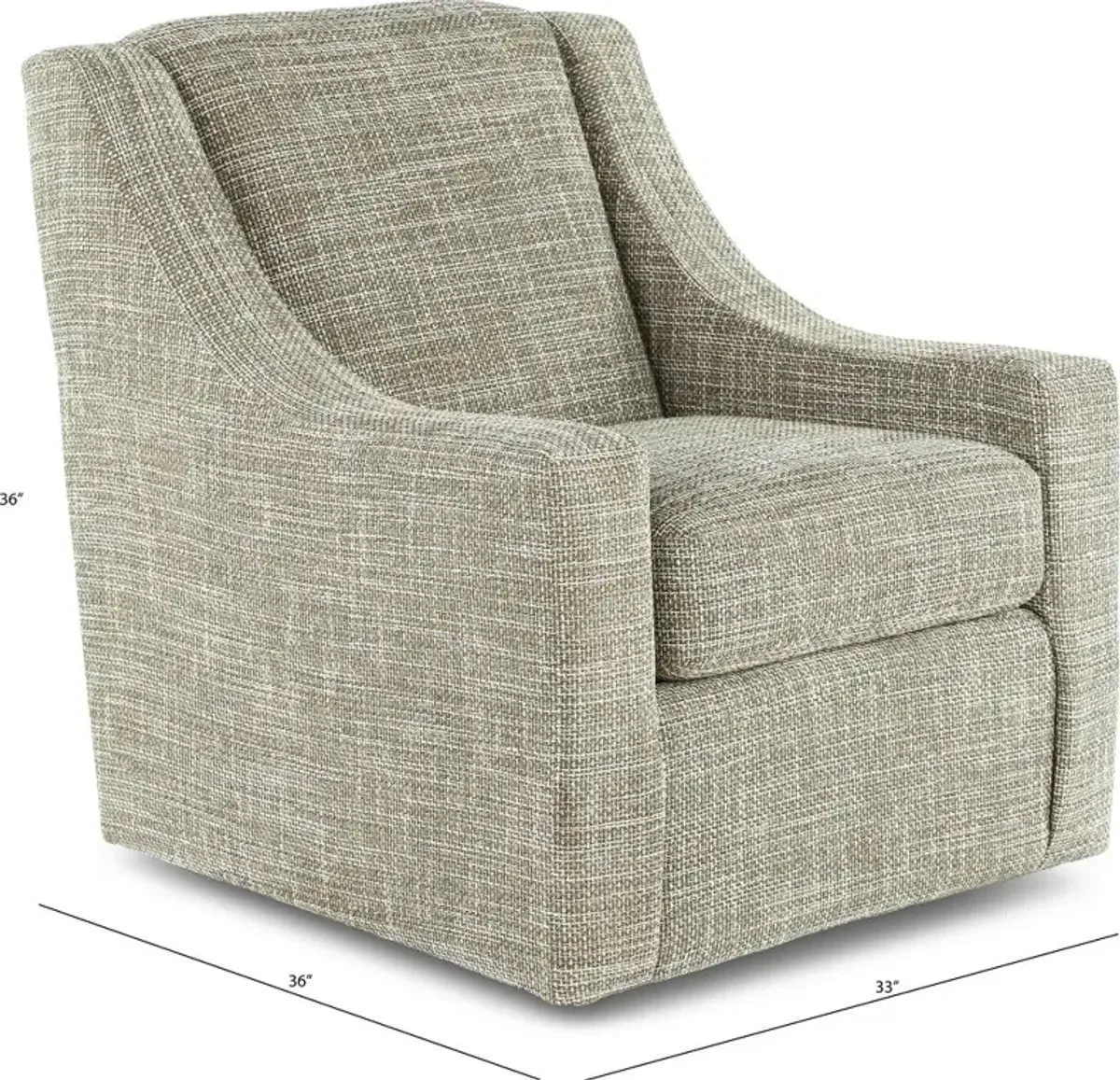 Pine Clover Green Swivel Accent Chair