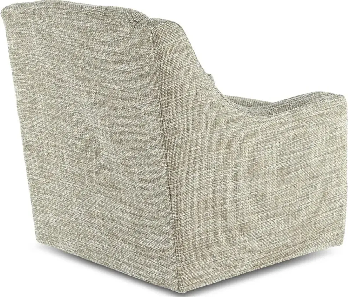 Pine Clover Green Swivel Accent Chair