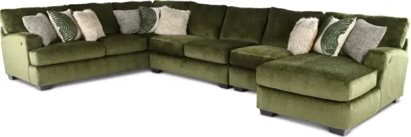 Pine Green 4 Piece Sectional