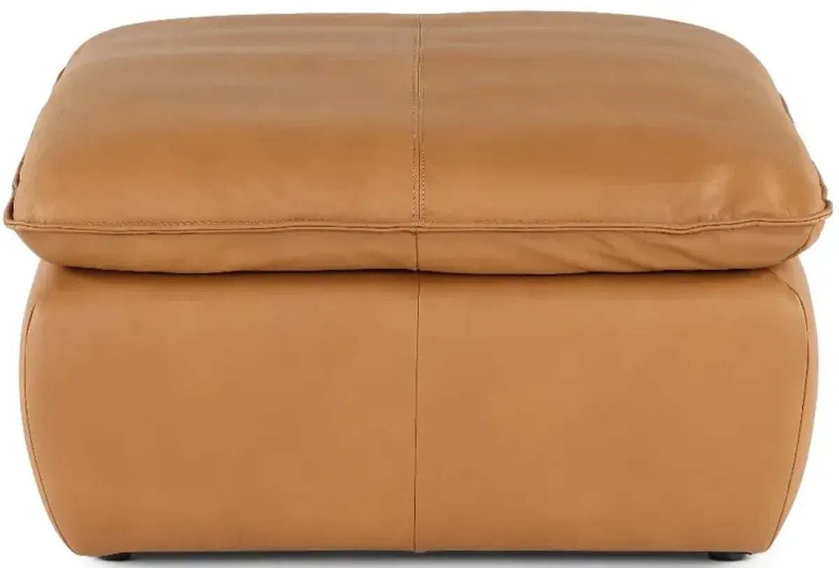 Oslo Tan Leather Large Ottoman
