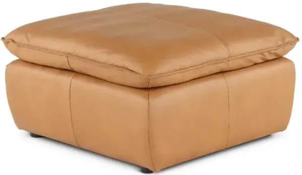 Oslo Tan Leather Large Ottoman