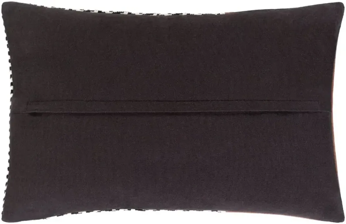Fiona Black and Brown Lumbar Pillow