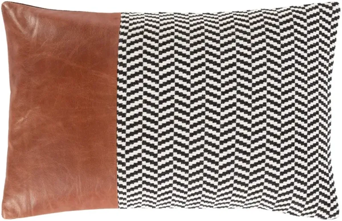 Fiona Black and Brown Lumbar Pillow