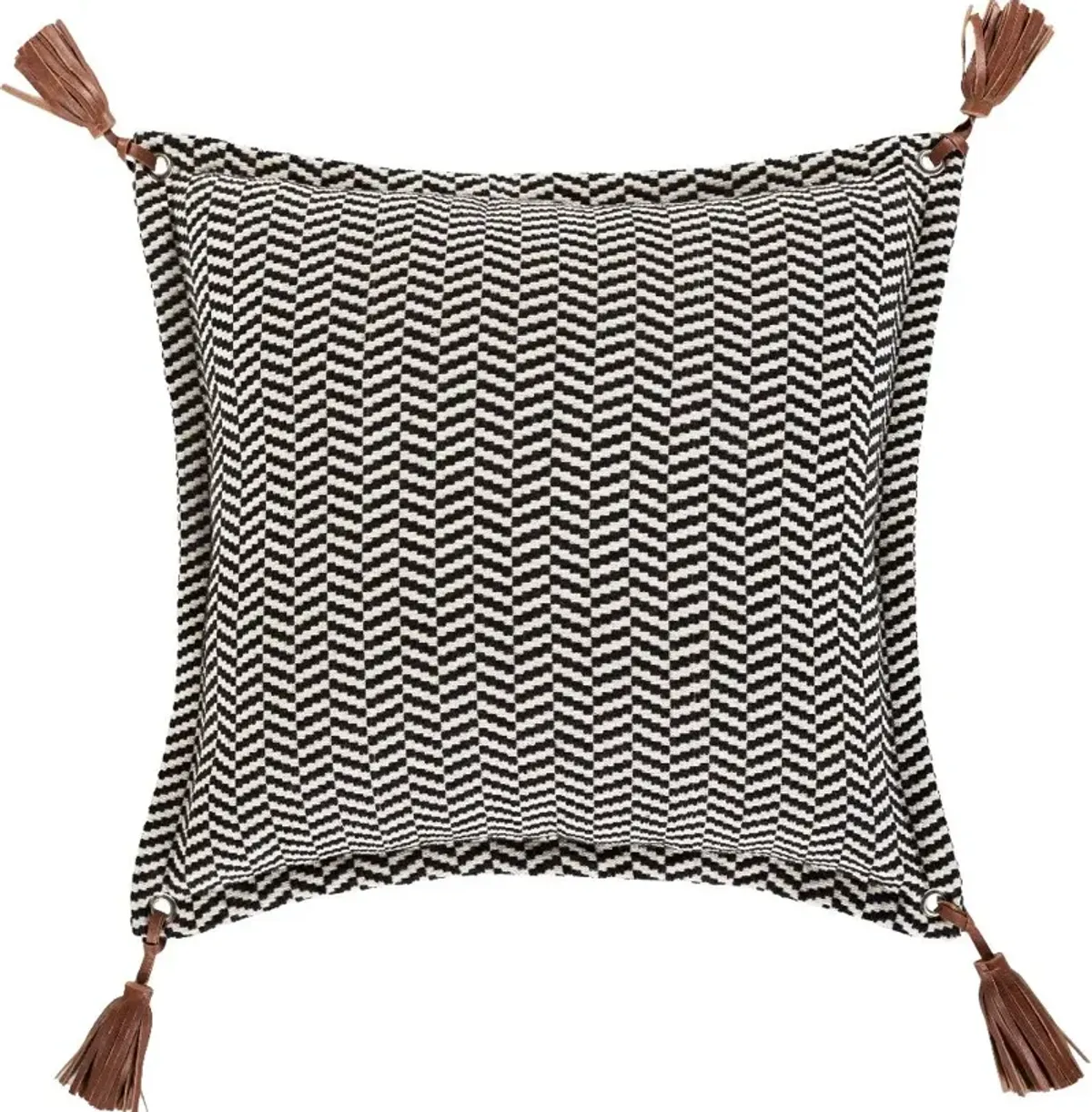 Fiona II Brown Leather Accent Pillow
