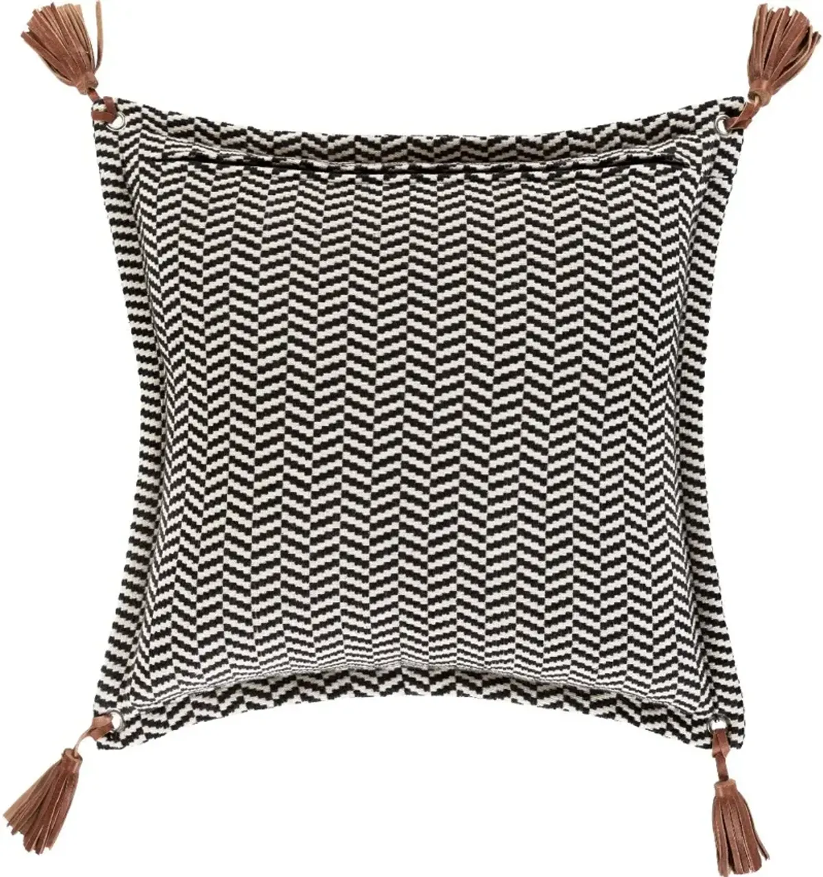 Fiona II Brown Leather Accent Pillow