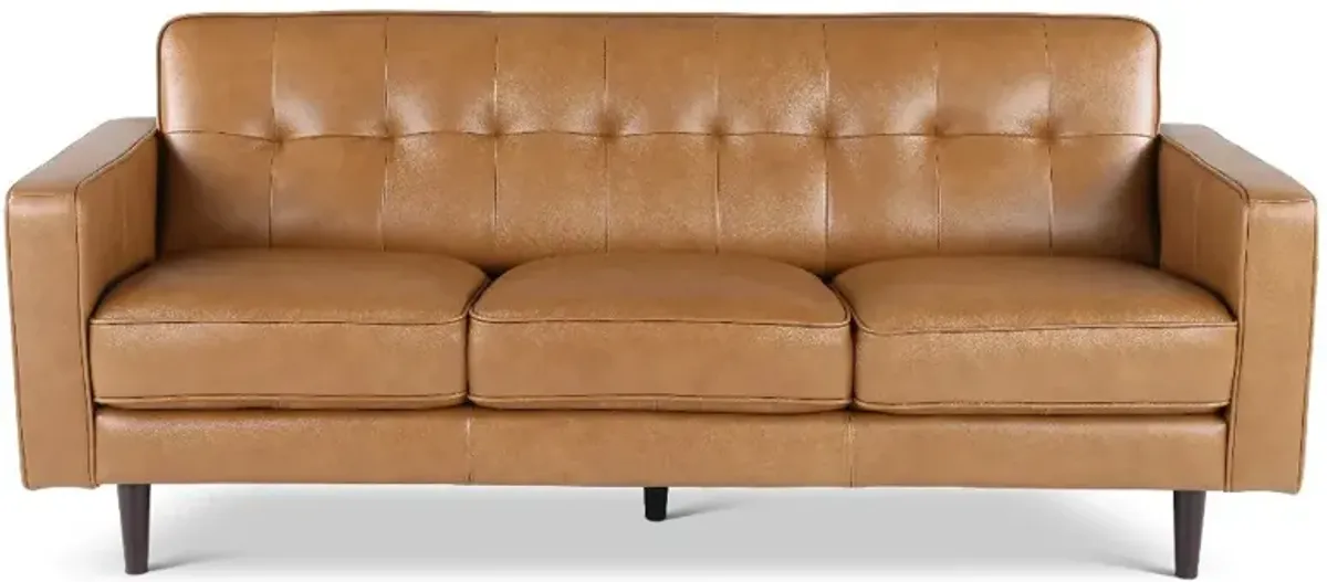 Stark Tan Leather Sofa