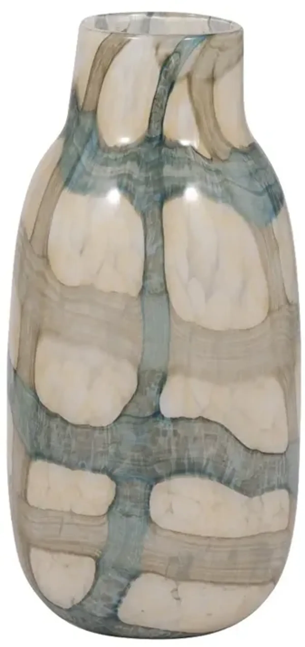 Flouressa Blue 13" Glass Vase