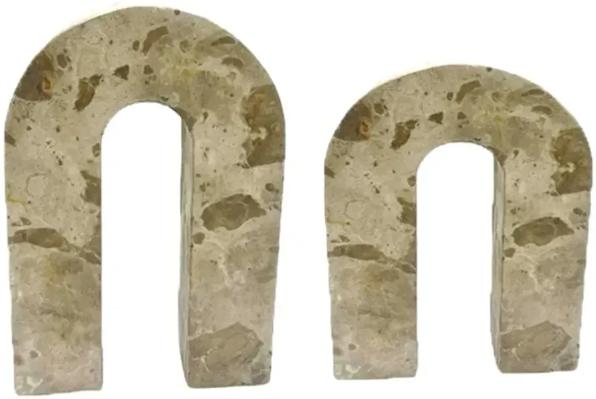 Pompano Beige Marble Arches Decor