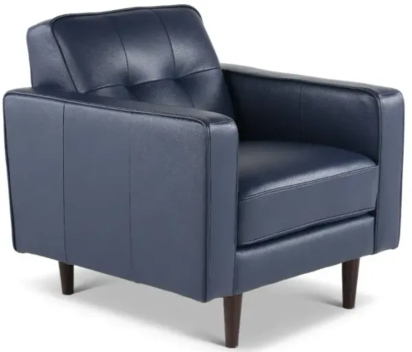 Stark Blue Leather Chair
