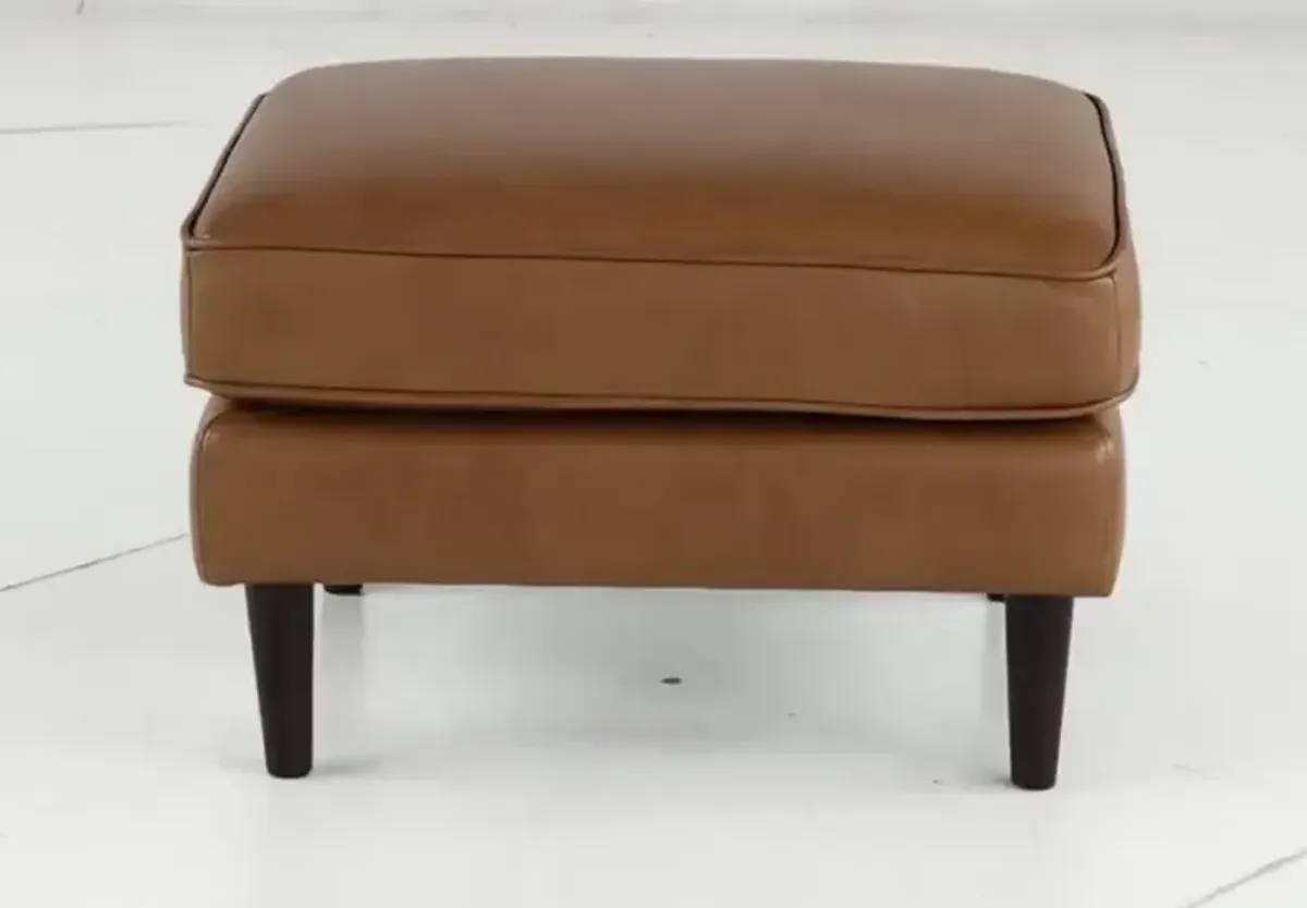 Stark Tan Leather Ottoman