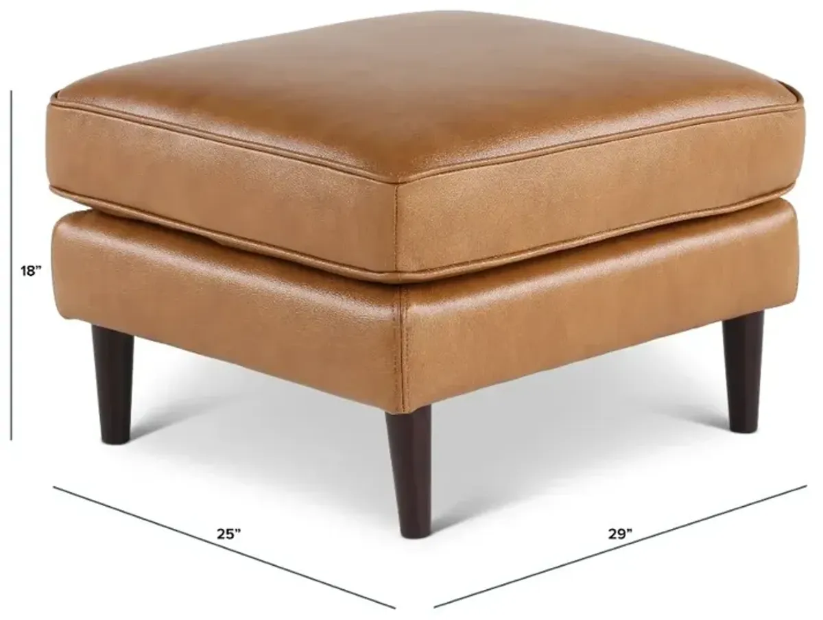 Stark Tan Leather Ottoman
