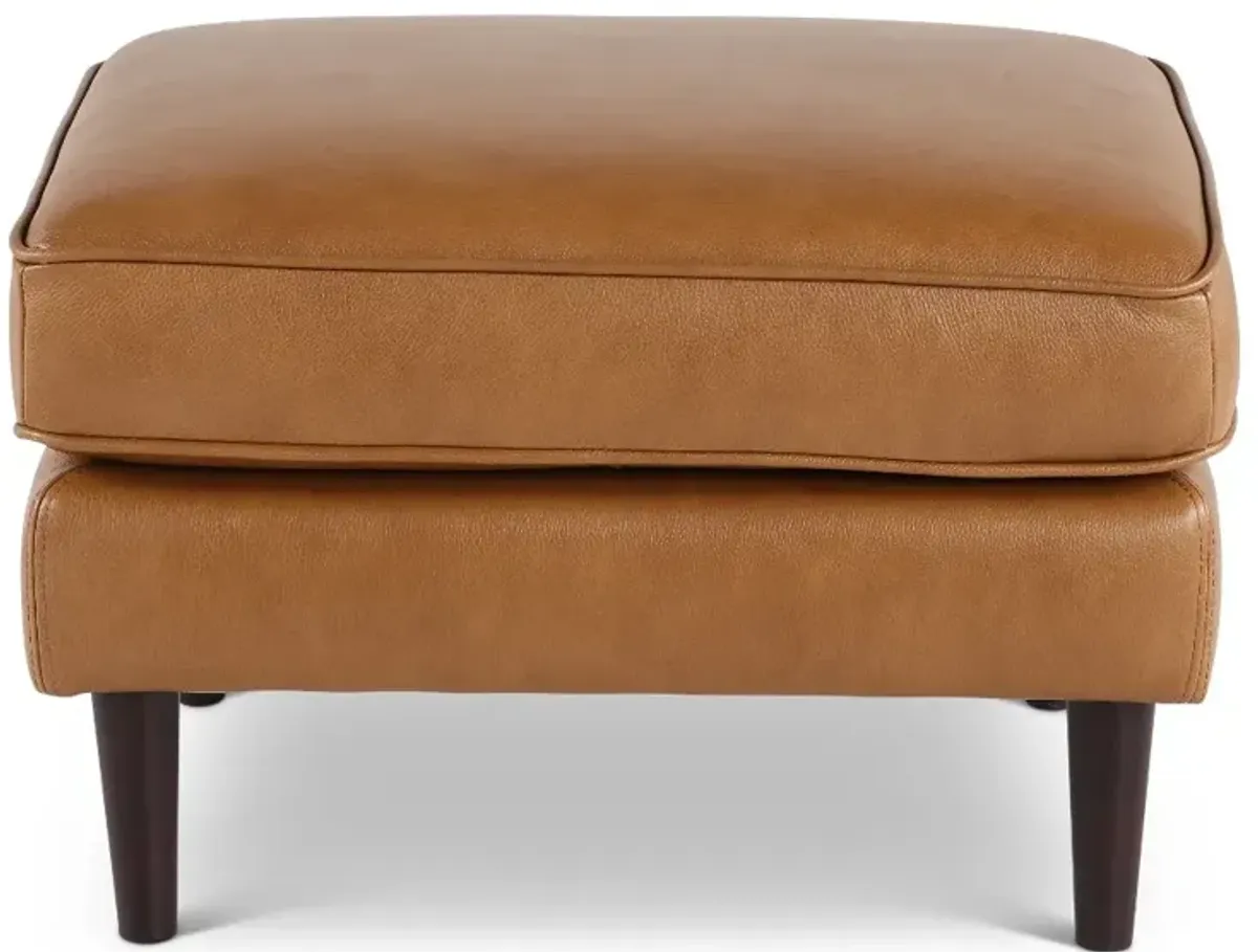 Stark Tan Leather Ottoman