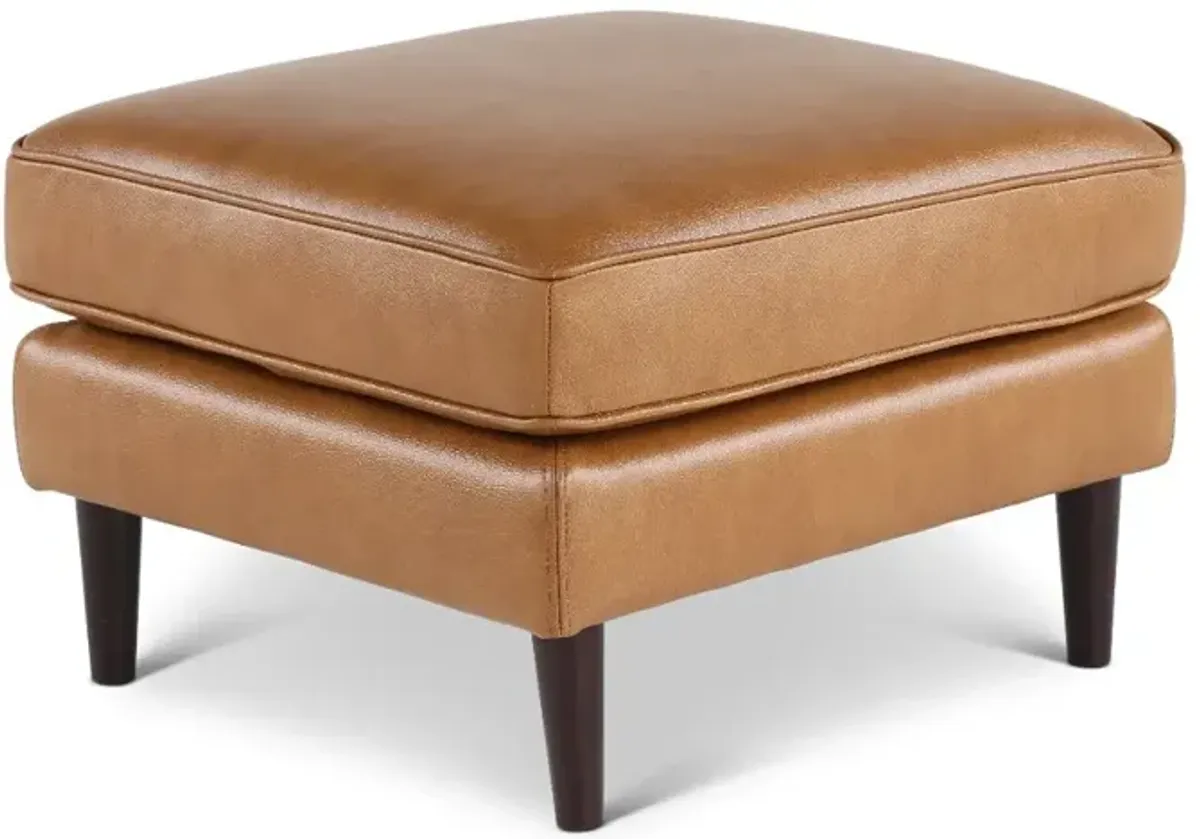 Stark Tan Leather Ottoman