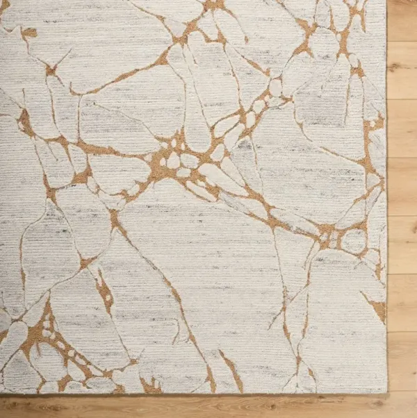 Mermer 5 x 8 Yellow and Beige Area Rug