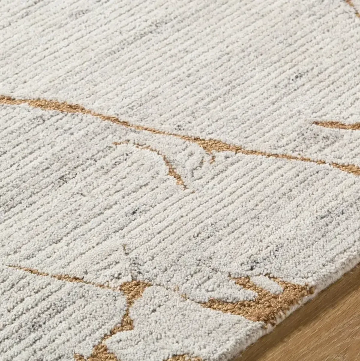 Mermer 5 x 8 Yellow and Beige Area Rug