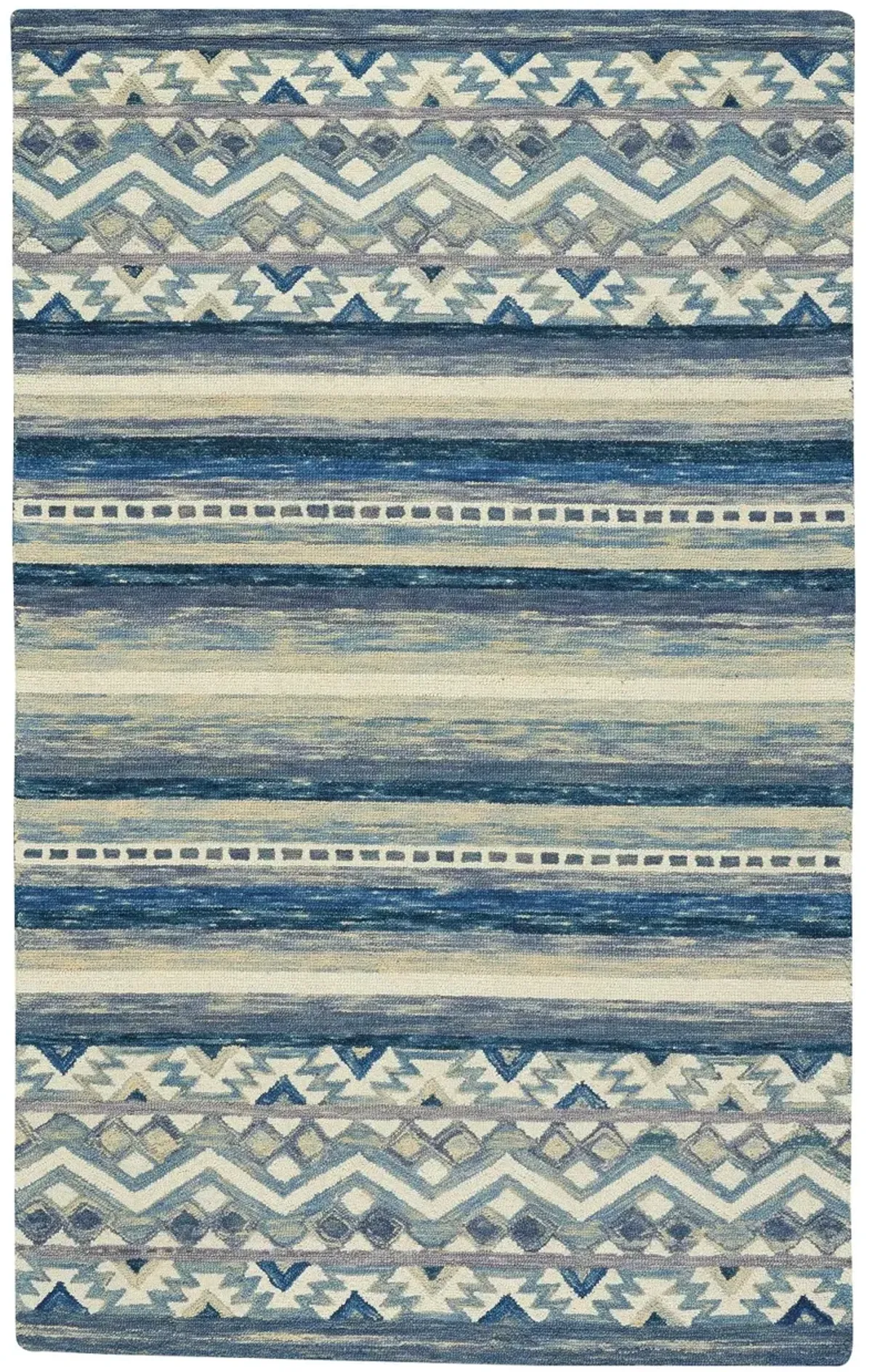 Avanti-Kelim 5 x 8 Alpine Blue Area Rug
