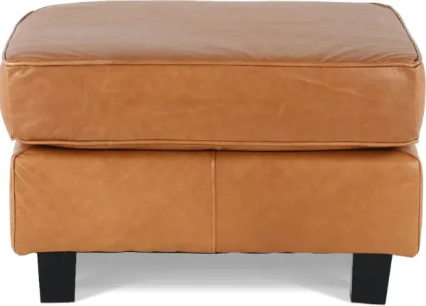 Winston Chestnut Brown Leather Ottoman