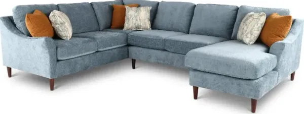Kinley Blue 3 Piece Sectional