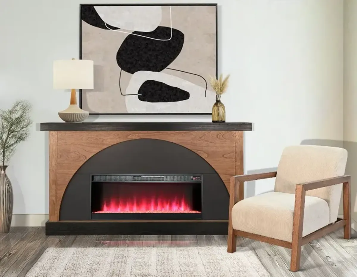 Gabriella Fireplace Mantel with Crystal Insert