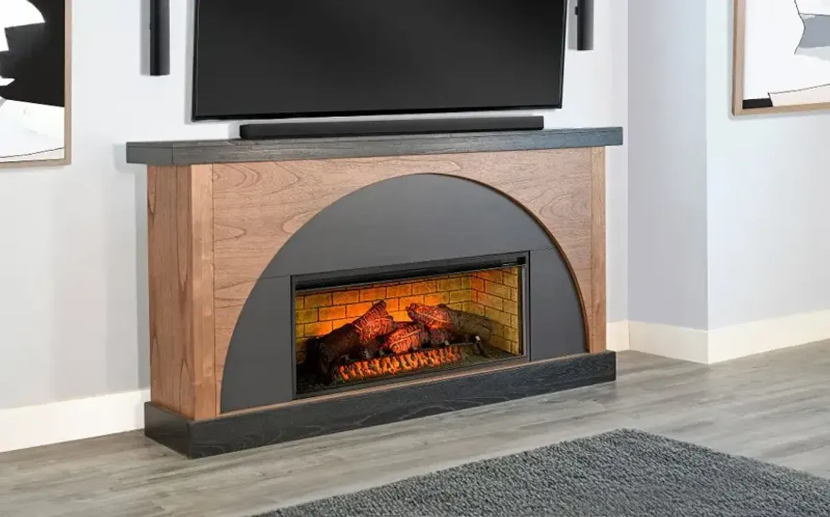 Gabriella Fireplace Mantel with Log Insert