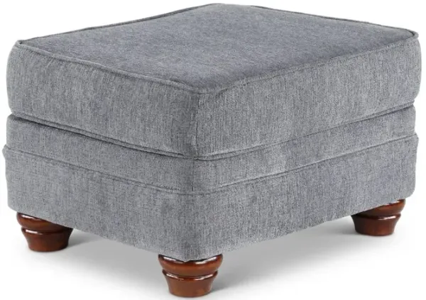 Wimbledon Pewter Gray Ottoman
