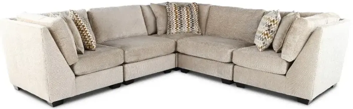 Daniel Desert Sand 5 Piece Modular Sectional