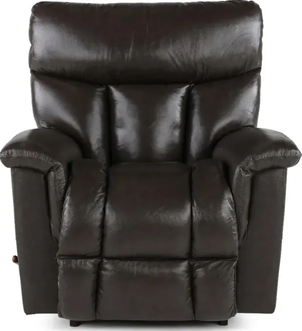 Mateo Charcoal Leather Rocker Recliner