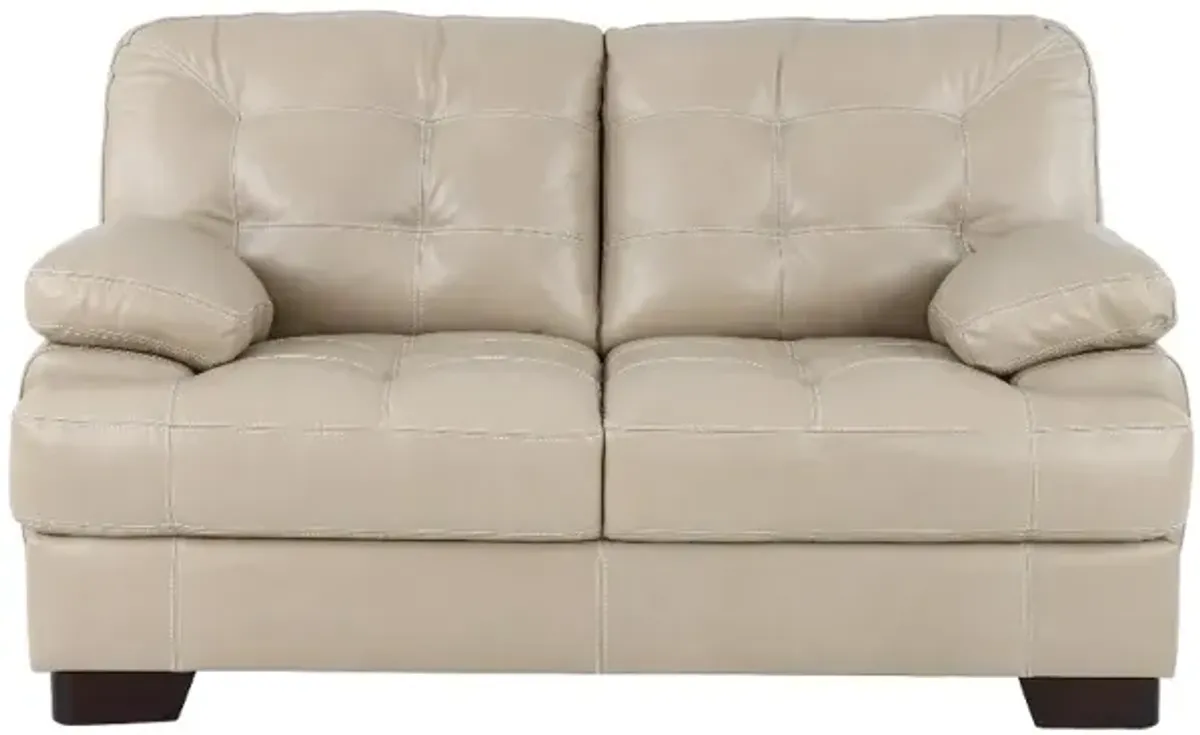 Amarillo Wheat Leather Loveseat