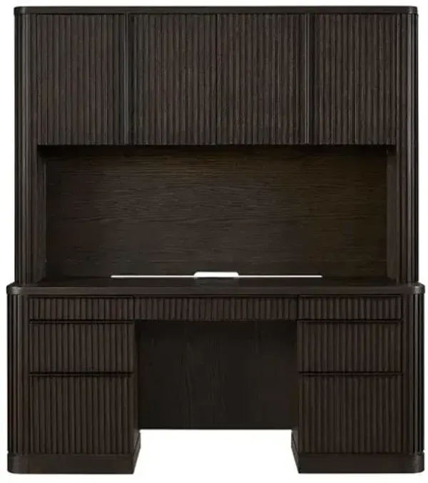 Tulane Brown Credenza and Hutch