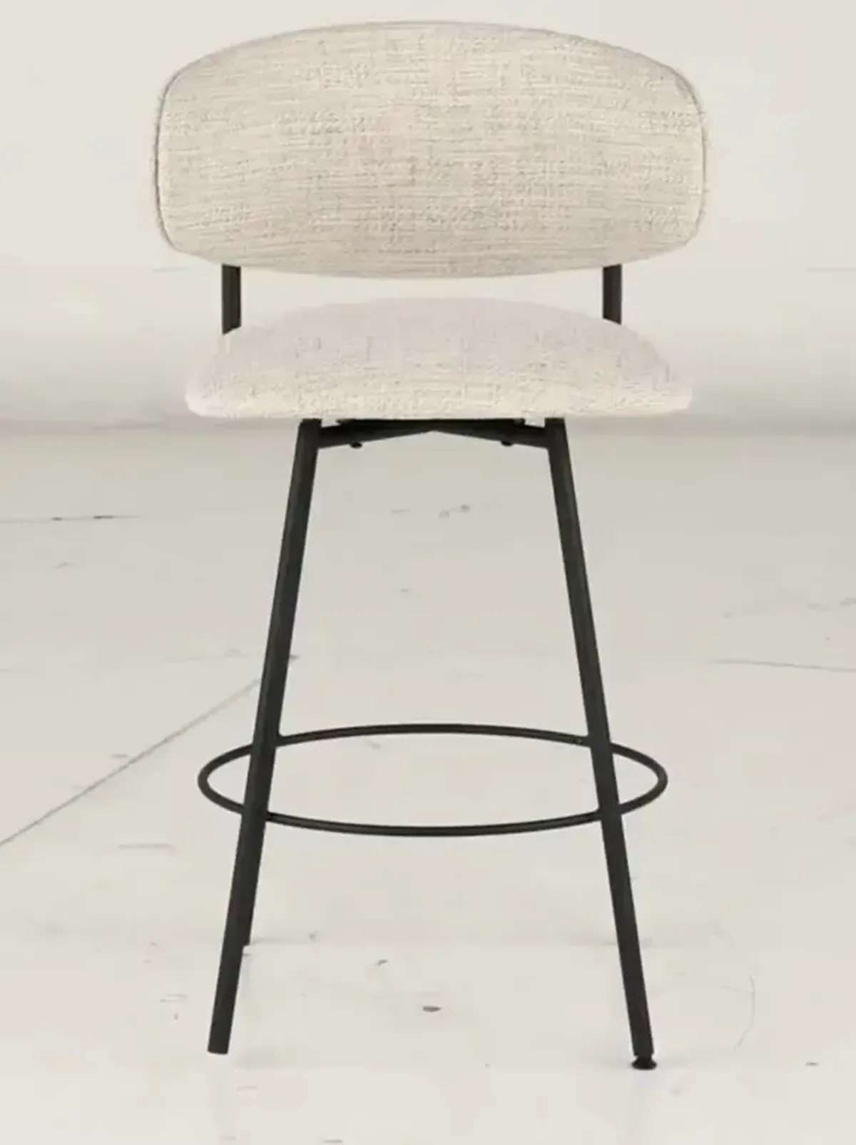 Wyatt Black and Gray Upholstered Counter Height Stool