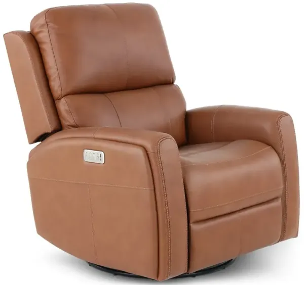 Linden Carmel Power Recliner with Heat and Massage