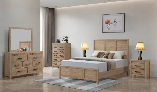 Starlight Honey Brown King Bed