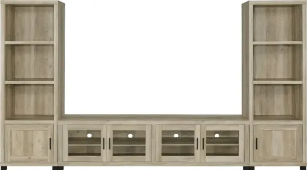 Sachin Light Brown Entertainment Center