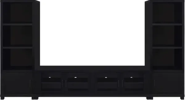 Jupiter Black 3-Piece Entertainment Center
