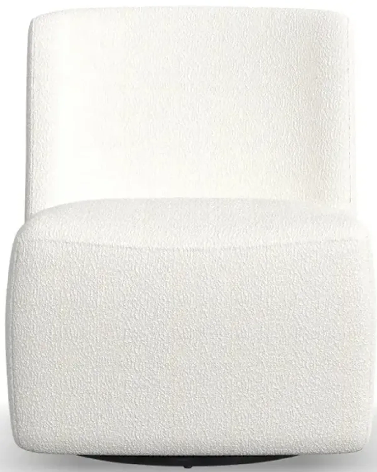 Nico White Boucle Swivel Chair