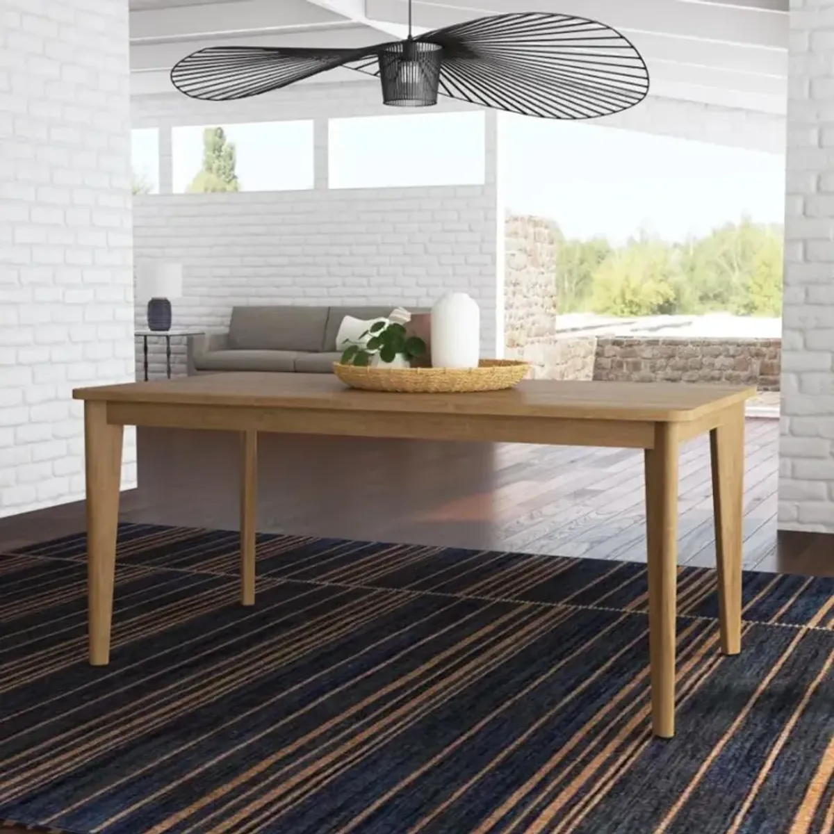 Brentwood Light Oak Rectangle Dining Table