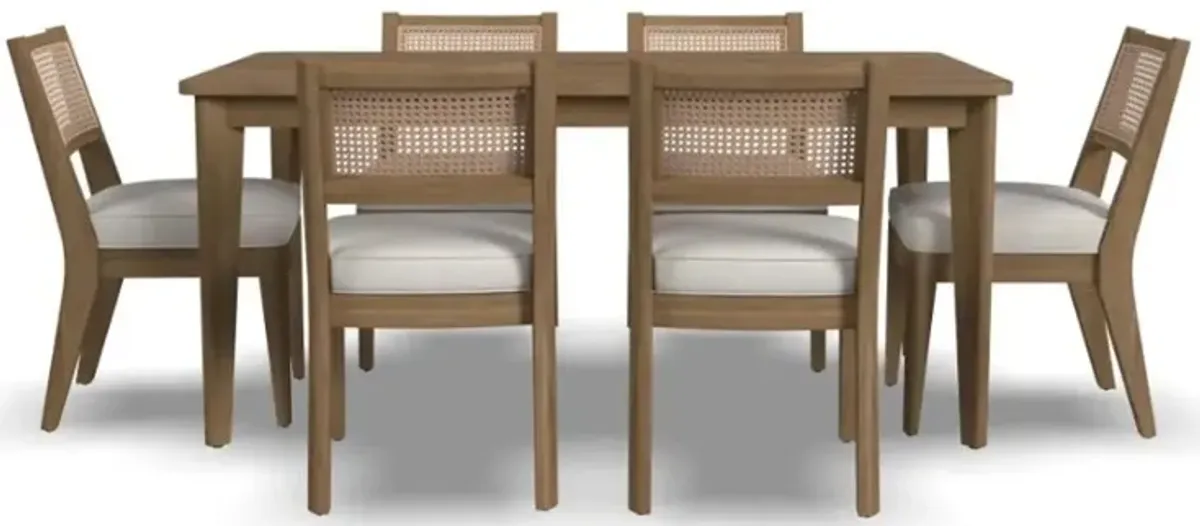 Brentwood Light Oak Rectangular Table and 6 Chairs