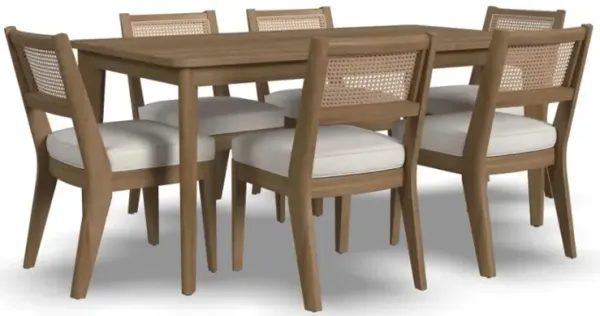 Brentwood Light Oak Rectangular Table and 6 Chairs