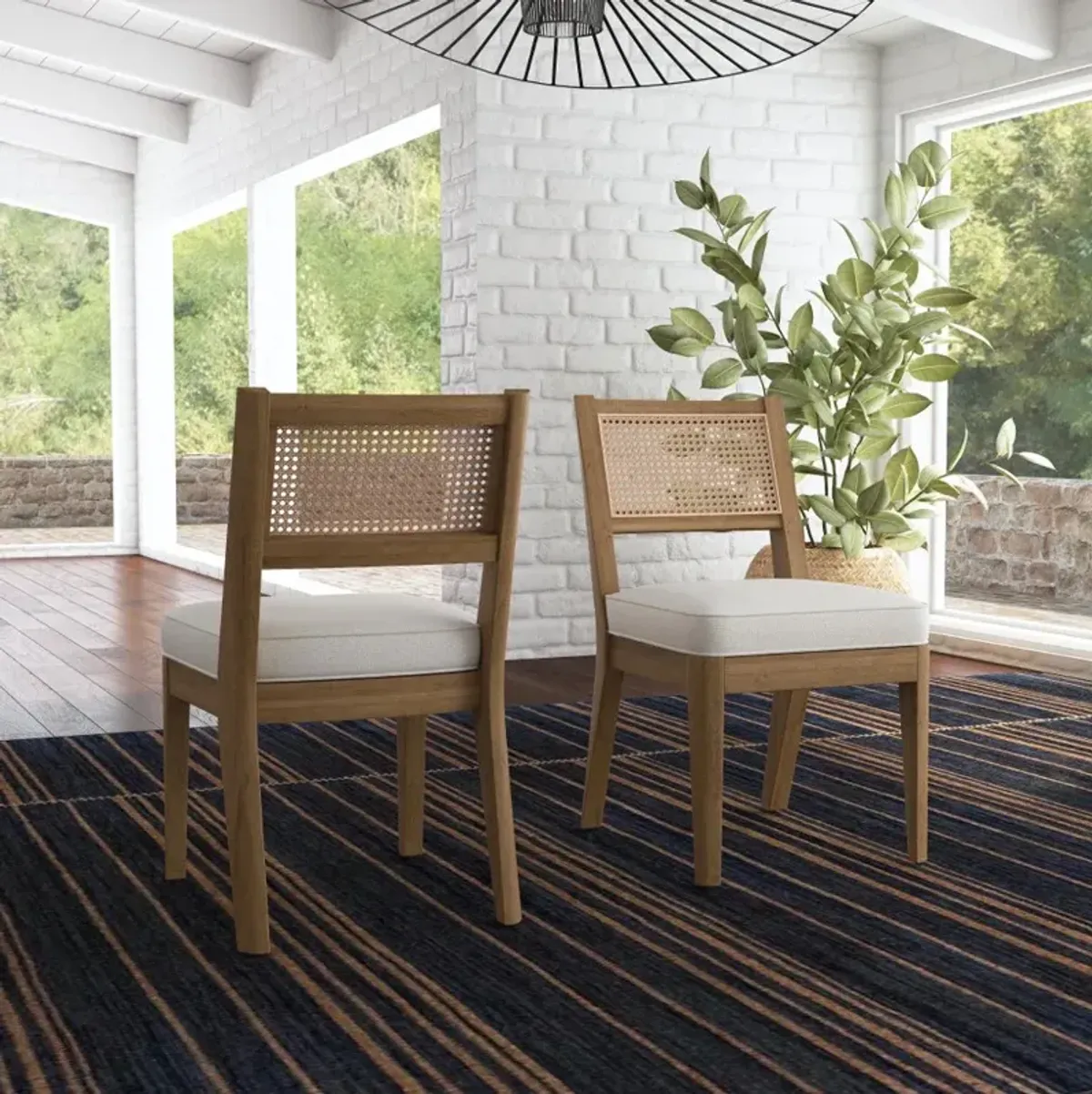 Brentwood Light Oak Armless Dining Chair