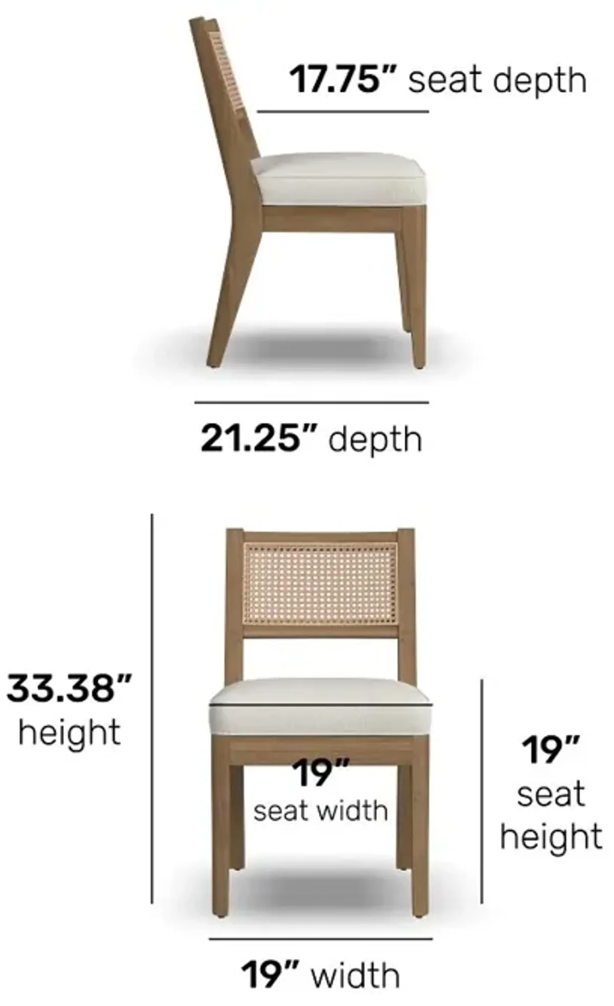 Brentwood Light Oak Armless Dining Chair