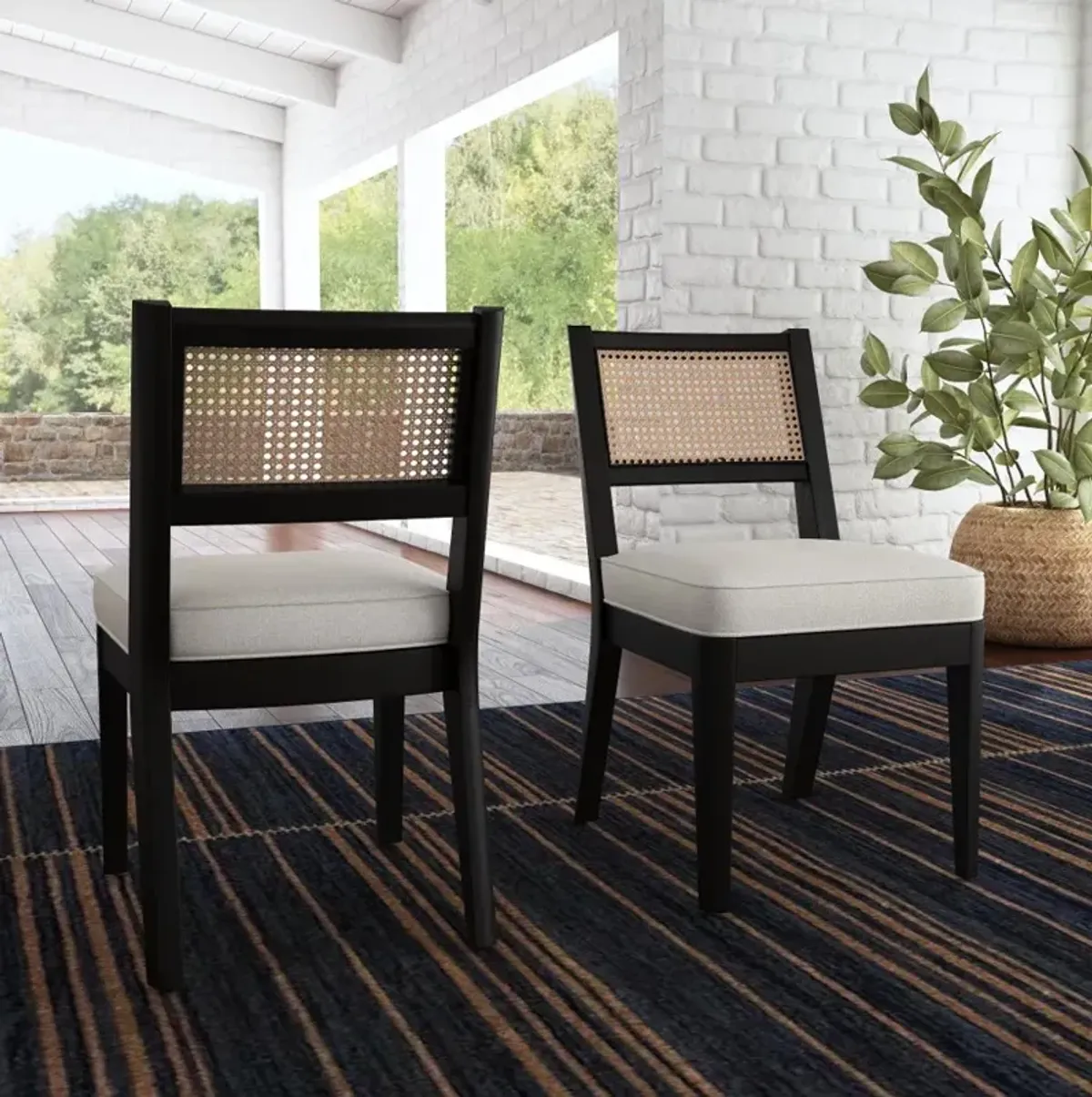 Brentwood Black Armless Dining Chair