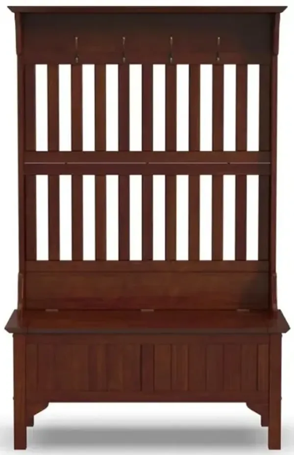Wallace Cherry Hall Tree with Storage Bench