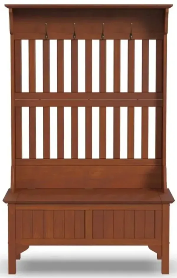 Wallace Brown Hall Tree with Storage Bench