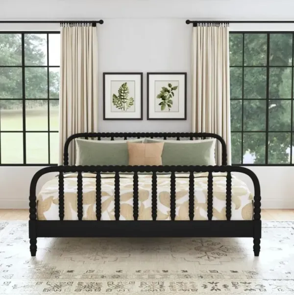 Spindle King Black Bed