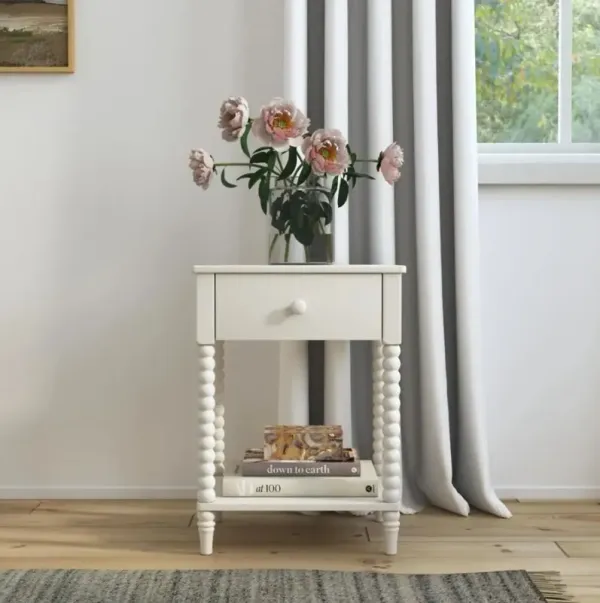 Spindle White Nightstand
