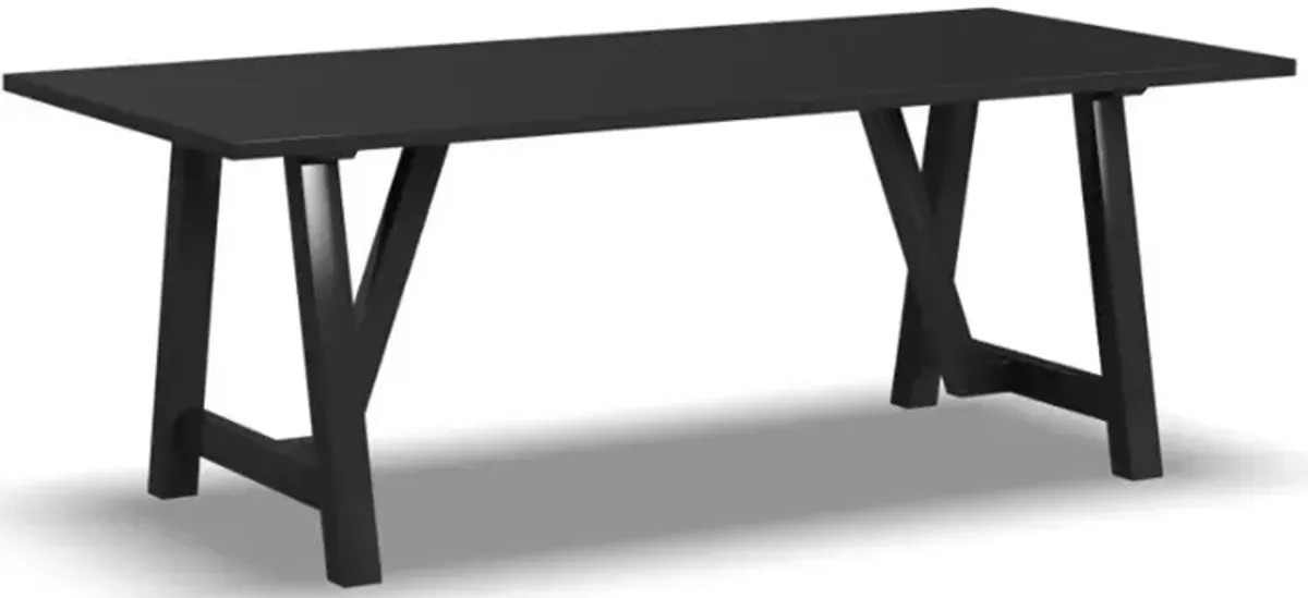 Trestle Black Dining Table